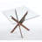 Modern Minimalist Square Tempered Glass Dining Table with Geometric X-Cross Metal Base-519906398