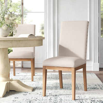 Chaise de salle à manger rembourrée en lin Irving Place Parsons