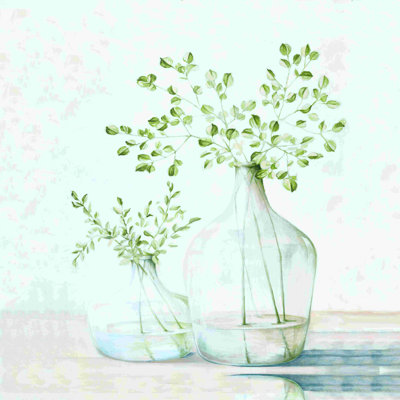 Vases avec impression sur toile tendue