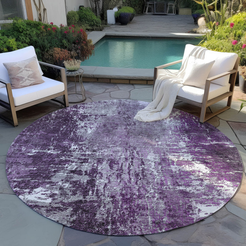 Alta Abstract Indoor / Outdoor Rug, Round 8'