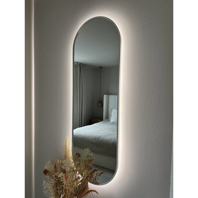 Delmarie Metal Oval Mirror