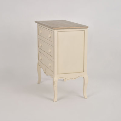 Circee Solid Wood 80 cm W Chest of 3 Drawers