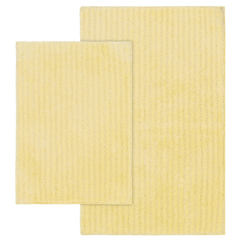 Viridian Nylon 2 Piece Bath Rug Set with Non-Slip Backing
