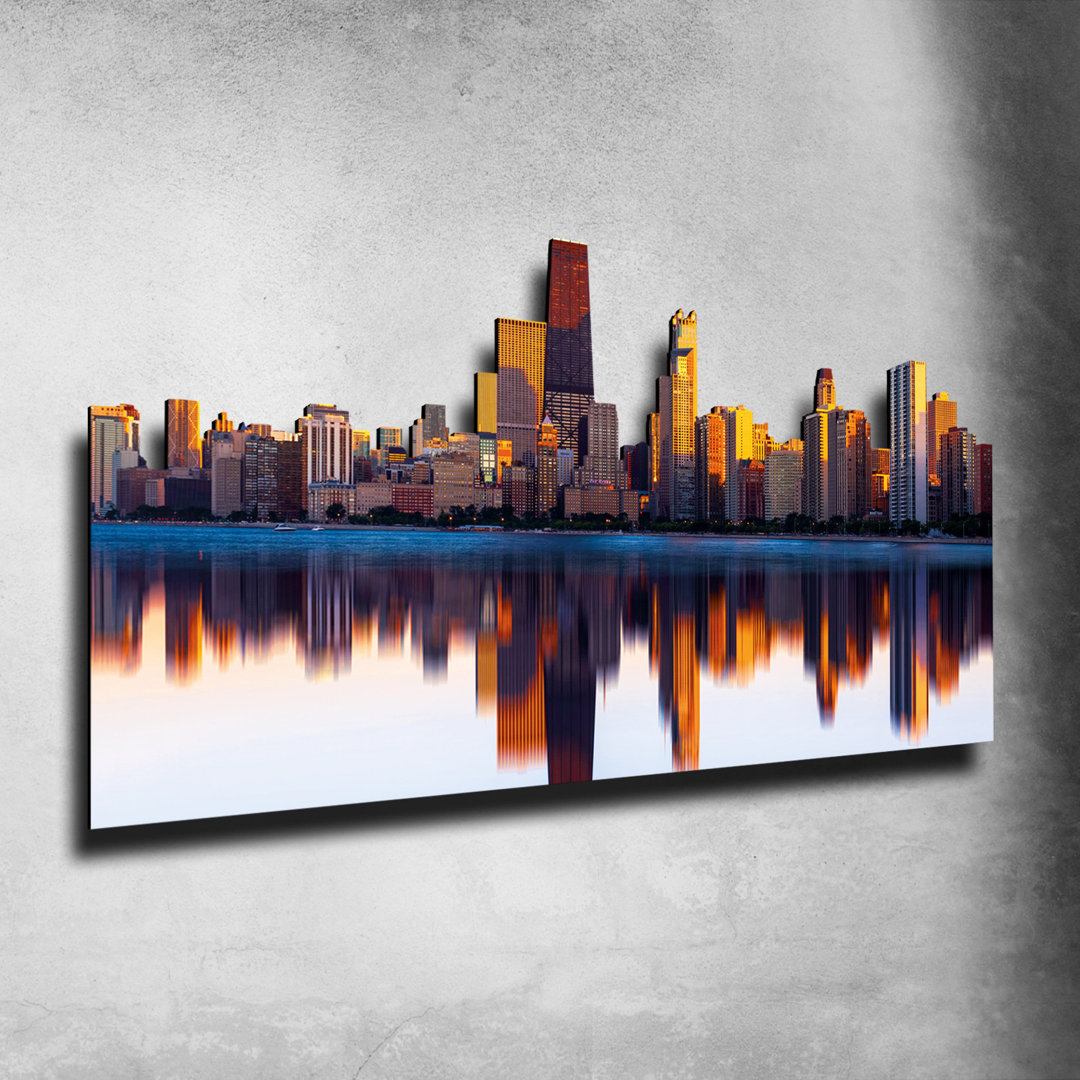 Scultura Skyline - CHICAGO 01 Chicago 01 - No Frame Print on MDF