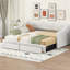 Lit simple TG, très grand, beige, lit de jour rembourré, deux tiroirs, dossier capitonné élégant, côtés très rembourrés en mousse, siège confortable avec rangement, aucun sommier requis