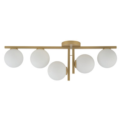 Glass Semi Flush Mount