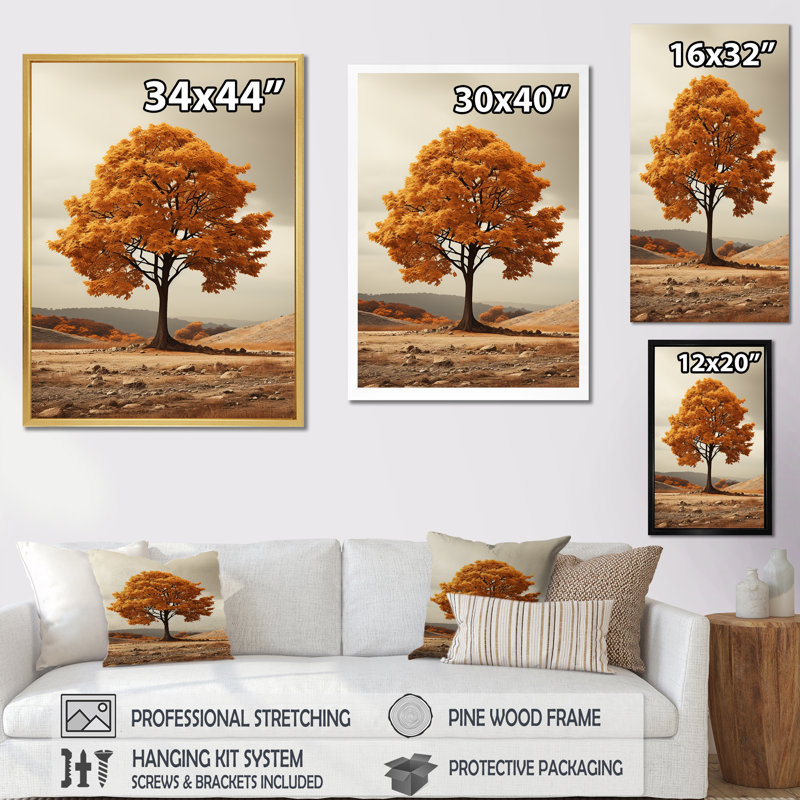 Rétro charme d'érable rétro sur toile, H 32 po x l 16 po x P 1 po, Cadre photo blanc