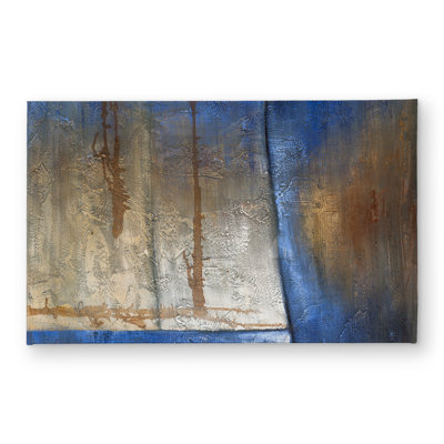 Luminous Blue and Bronze Shape Door Mat | Indoor Outdoor Decor