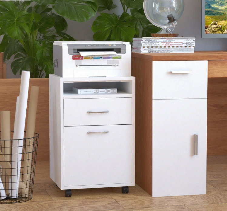 Organisateur de rangement mobile, Blanc