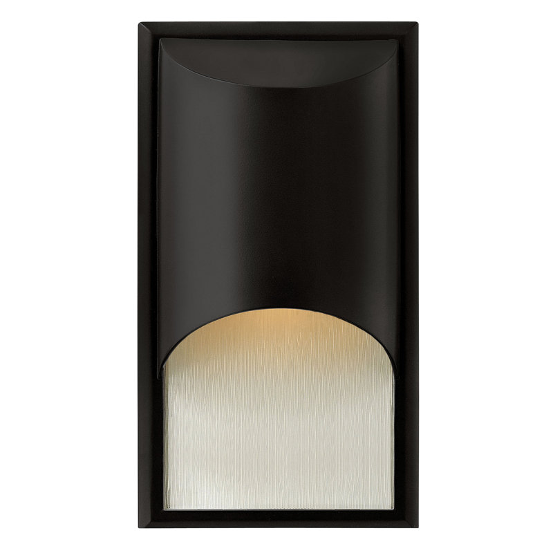 Cascade Outdoor Flush Mount, Medium, Satin Black, Incandescent