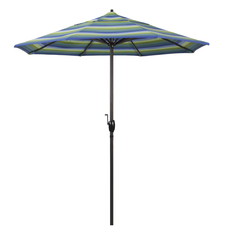 Parasol de marché 7 pi 6 po Nunn, Sunbrella® bord de mer Séville rayé