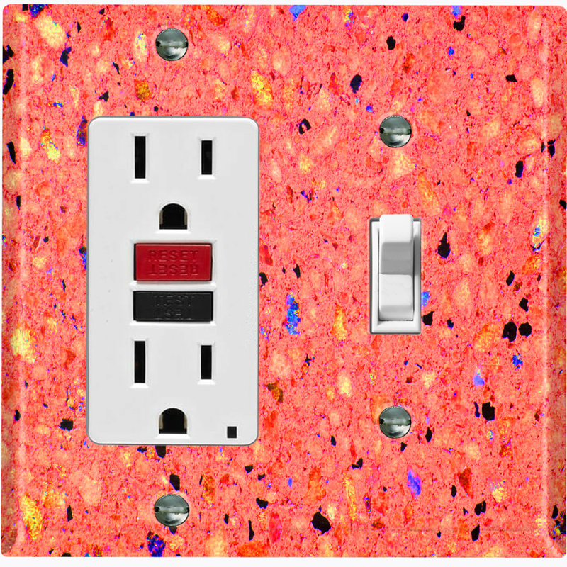 Plaque murale 2 bandes, Rouge/blanc
