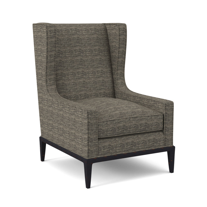 Claxton Wingback Chair, Vintage Ebony, Margaret Lagoon