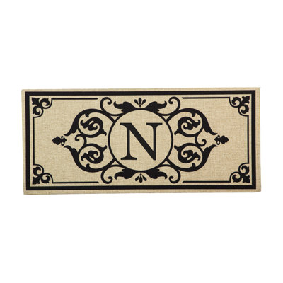 Cambridge Monogram Burlap Sassafras Switch Mat
