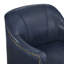 Fauteuil demi-tonneau pivotant en cuir véritable Fazio-1892877306