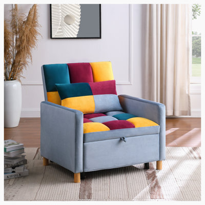Chaise longue en velours Gratienne