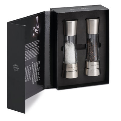 Cole & Mason Derwent Salt & Pepper Mill Gift Set, Stainless Steel 7.5"