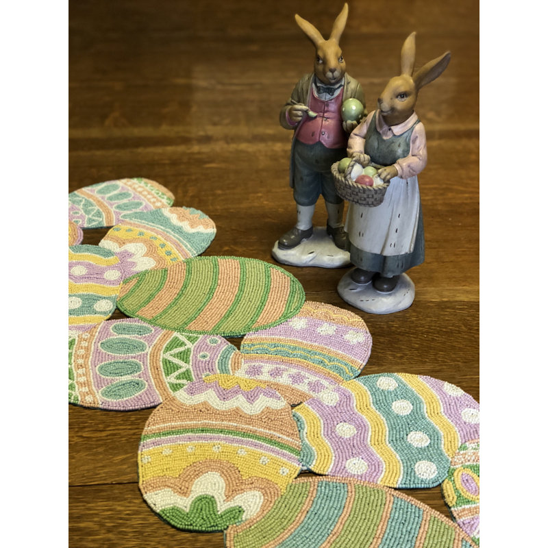 Elihu Easter Egg Beaded Table Runner