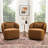 Melora 2-Pieces Boucle Swivel Barrel Accent Chair-1507206121
