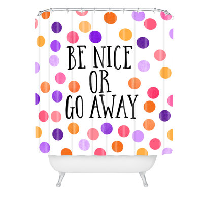 Rideau de douche simple elisabeth fredriksson be nice ou go away