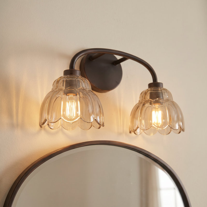 Whitecap 2-Light Mottled Cocoa Vanity Light, 2 Lights, Brown, Mottled Cocoa