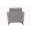 Chaise l 39 po en tissu tissé gris clair-171525001