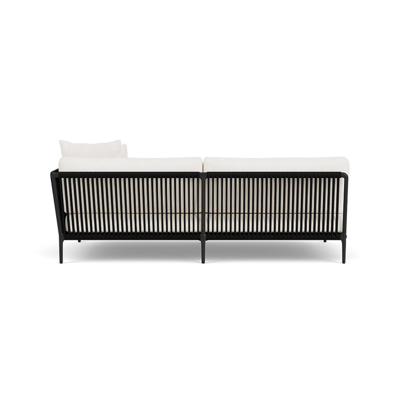 Otti Sectional Sofa, Blanca, Black, Right Hand Facing