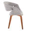 Chaise rembourrée en bois de noyer et tissu gris - ensemble de 2-1386786742