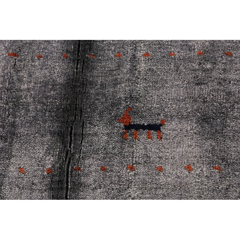 Tapis oriental gris argenté Gabbeh