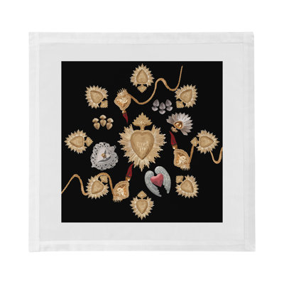 Ex Vote Sacred Hearts Cotton Sateen Dinner Napkins