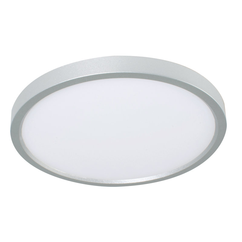 Rafuse Acrylic LED Flush Mount, Satin Nickel