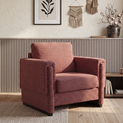 Fauteuil d'appoint rembourré avec accoudoirs Boucle