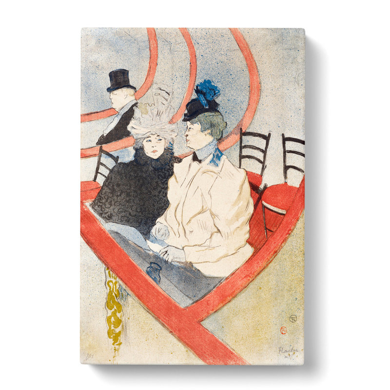 Box in the Grand Tier by Henri De Toulouse-Lautrec - Wrapped Canvas, 91cm H x 60cm W x 3cm D