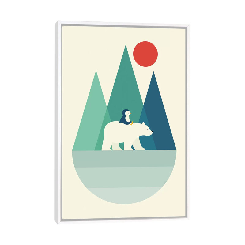 «Bear You» par Andy Westface - impression d'art graphique, H 60 po x l 40po x P 1,5 po, Toile blanche encadrée, Pas de tapis