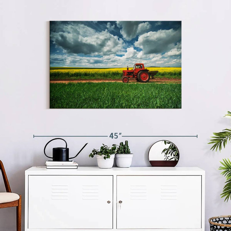 Alvord - tracteur de campagne rouge, H 24 po x l 36 po