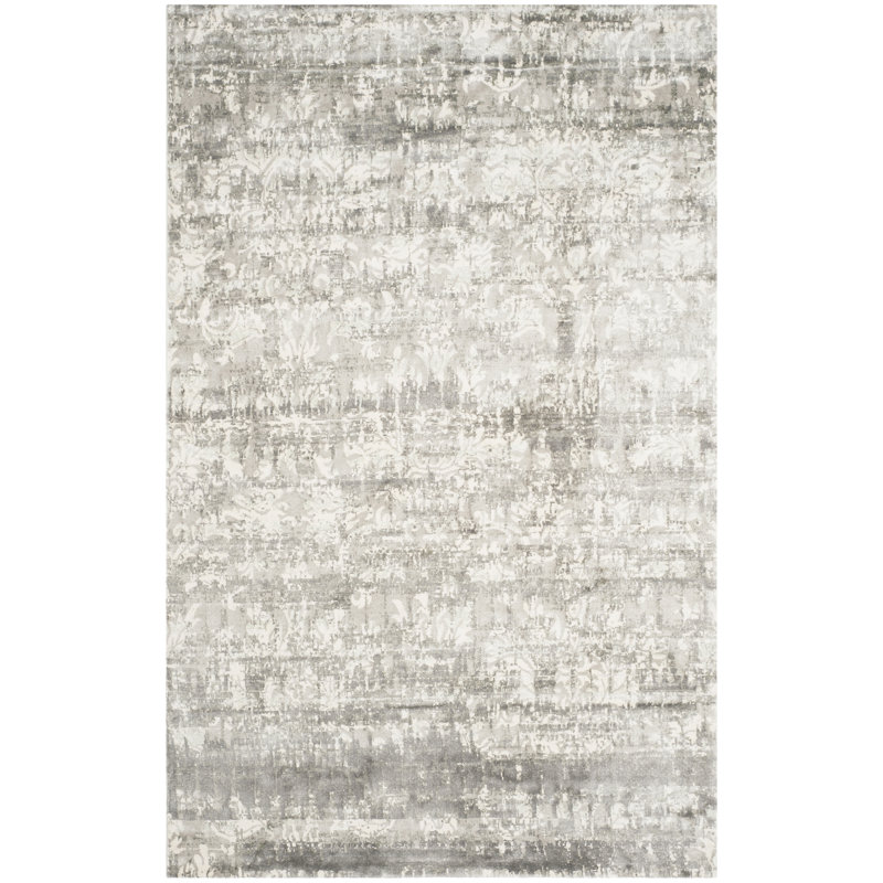 Tapis tibétain en viscose tissé à la main Radel, Rectangle 6 pi x 9 pi