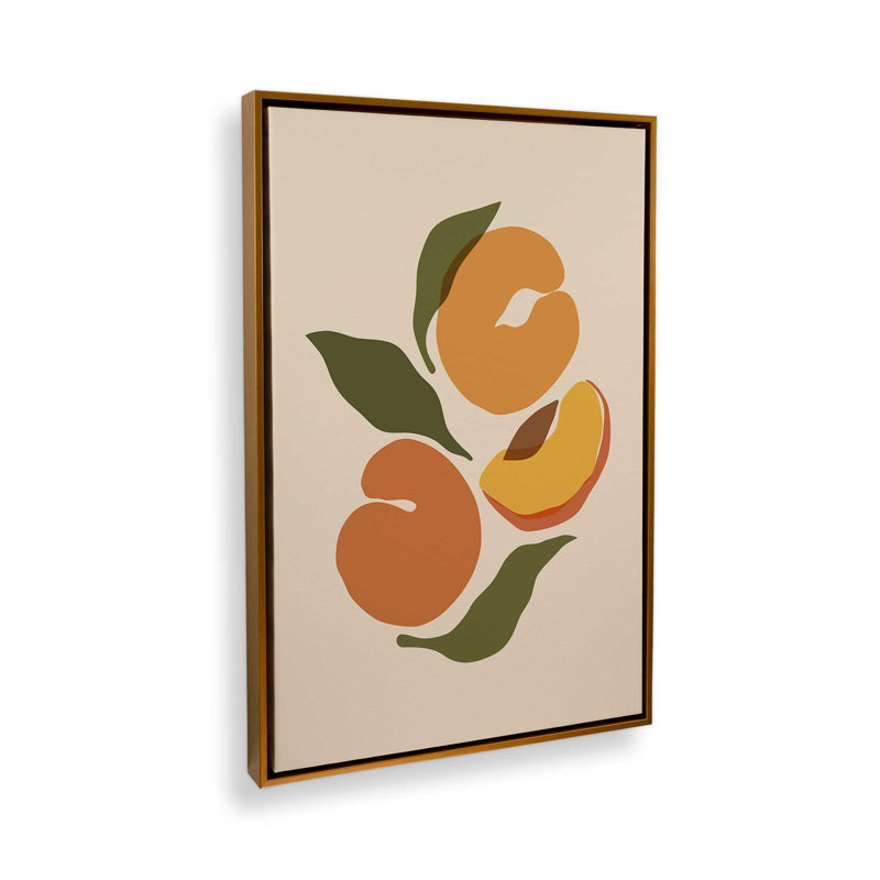 «Yellow Peaches» par Garima Dhawan, reproduction d'art sur toile, H 16 po x l 12 po, Impression encadrée sans passe-partout