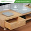 Bamboo Monitor Stand Riser With Drawer, Ergonomic Computer Riser