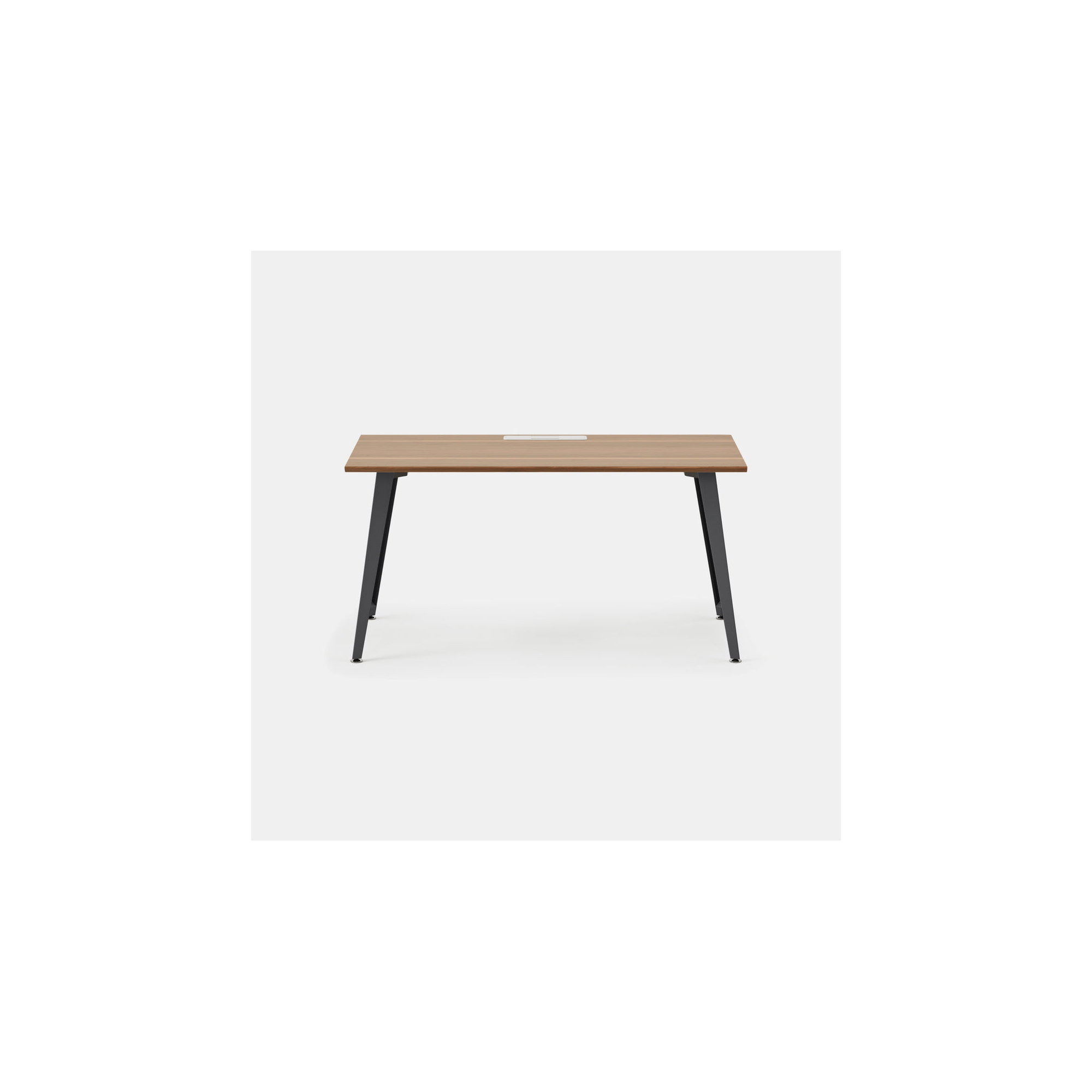 Office Desk, Walnut, Charcoal, 30" H x 60" W x 30" D
