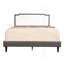 Charmant grand lit gris clair pour votre espace