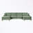 Modular Section U-Shaped Sofa Couch-412957135