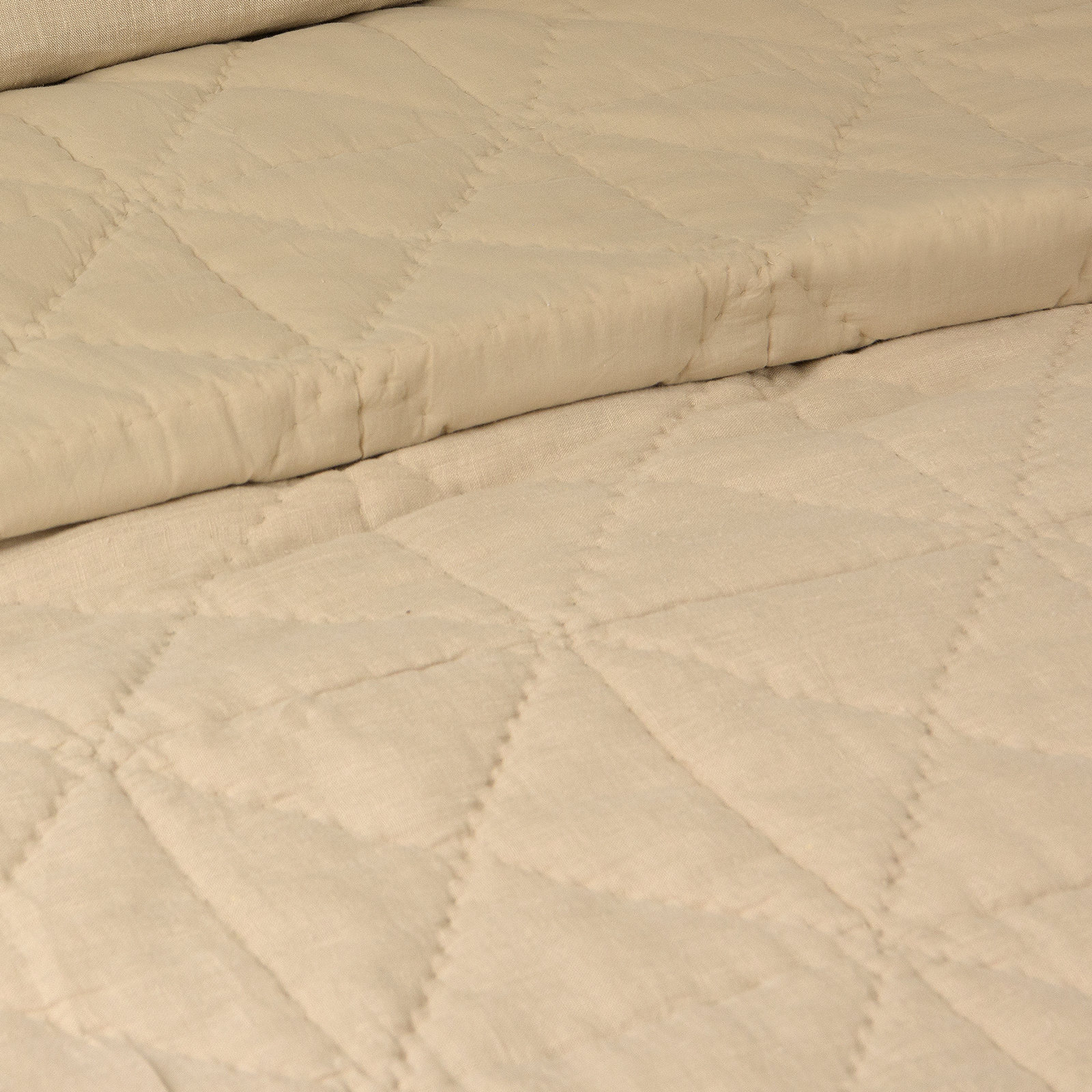 Berenson Linen Quilt Set, Natural, Queen Quilt