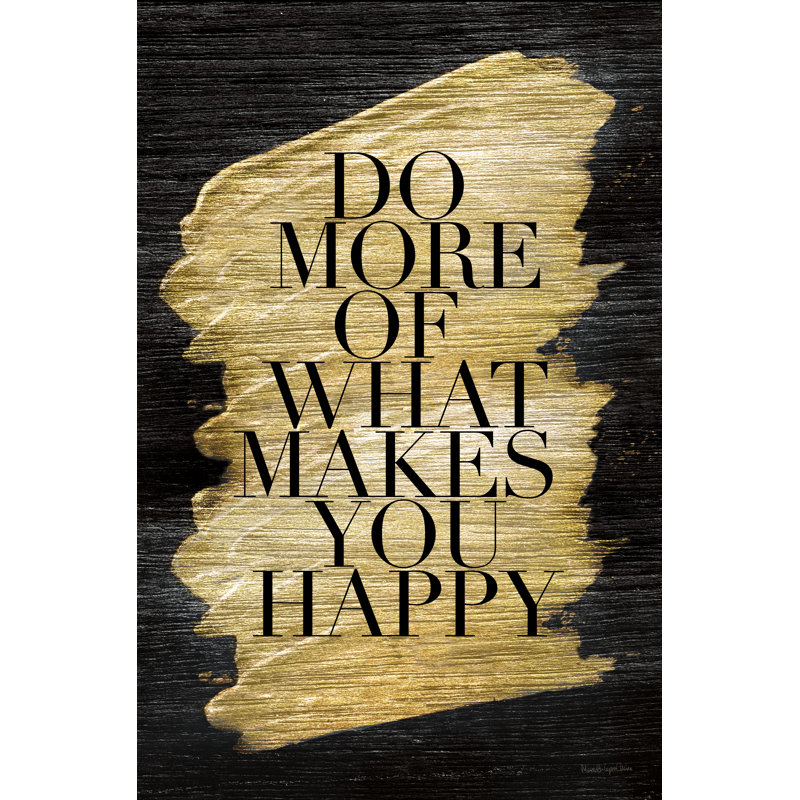 Gilded Life II Crop by Mercedes Lopez Charro - Typography Print, 30cm H x 20cm W, Wrapped Canvas