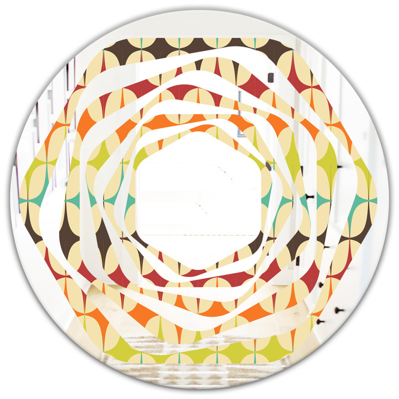Miroir mural Whirl, H 23,6 po x l 23,6 po