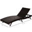 Chaise de piscine de patio avec surface entièrement rembourrée, dossier inclinable à cinq positions et structure en acier pour l'extérieur, longue de 78,75 po, nécessitant un assemblage.