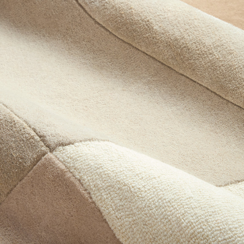 Tapis beige / brun / gris à motif de blocs de couleurs abstraits Town & Country Luxe Oslo, Rectangle 9 pi x 12 pi