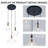 3 - Light Cluster Glass Chandelier Dimmable