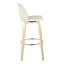 Tabourets de bar 30 po à hauteur fixe Thea avec pieds en bois cintré et repose-pieds rond Thea-129427576-129427558-94352146