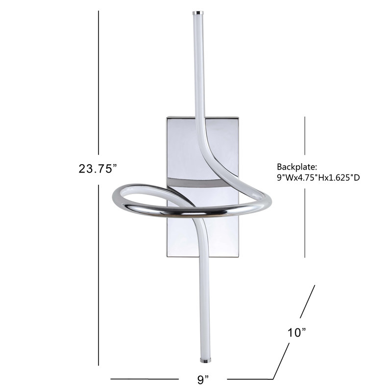 Colello Dimmable LED Bath Sconce, Chrome