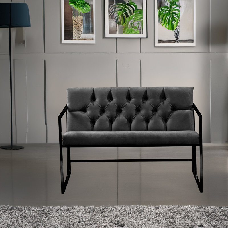 2-Seat Sofa, Black, Fume